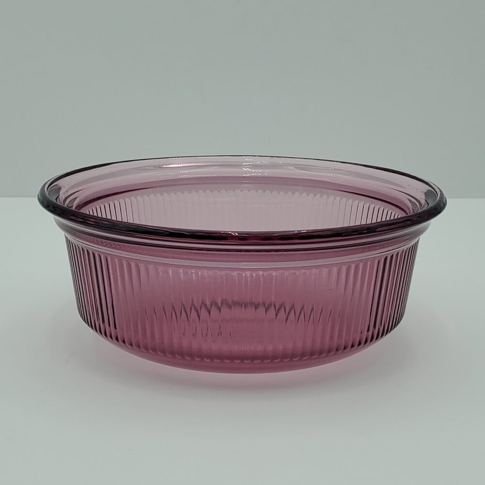 Corning Cranberry 1 Pint Casserole Corningware Cranberry Ribbed 1 Pt Baking Dish